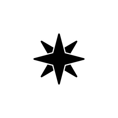 Pusula simgesi vektör illüstrasyonu. ok pusula simgesi işareti ve sembolü