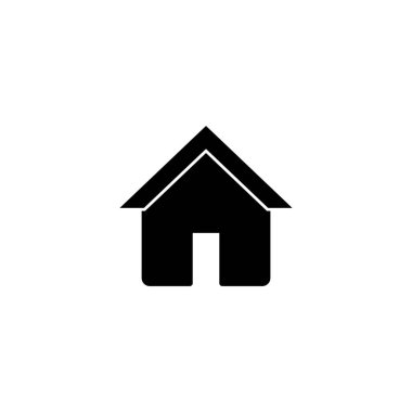 Ev ikonu vektör illüstrasyonu. Ev işareti ve sembol