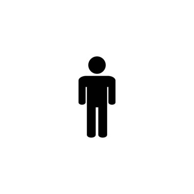 Erkek ikonu vektör illüstrasyonu. Erkek işareti ve sembol. insan sembolü