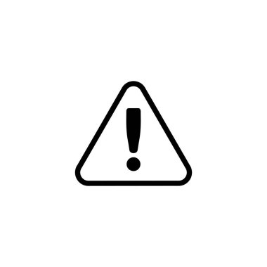 Ünlem tehlikesi işareti illüstrasyonu. Dikkat işareti ve sembol. Tehlike uyarısı işareti