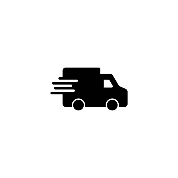 配送トラックアイコンベクトルイラスト 配送トラックのサインとシンボル 高速配送アイコンを出荷 — ストックベクタ