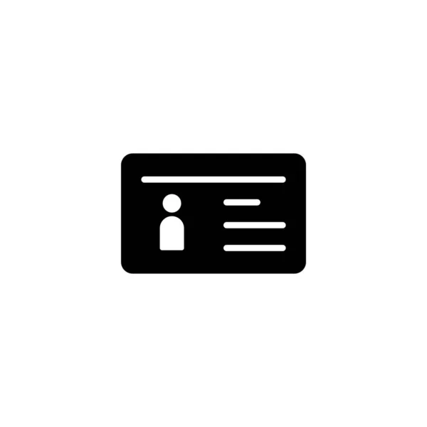 Illustration Des Lizenzsymbol Vektors Ausweis Symbol Führerschein Personalausweis — Stockvektor