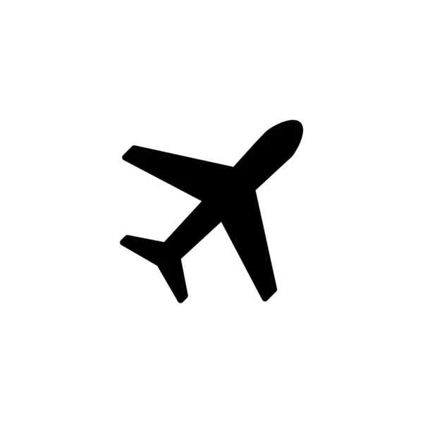 Ilustração Vetor Ícone Plano Sinal Símbolo Avião Símbolo Transporte Aéreo — Vetor de Stock