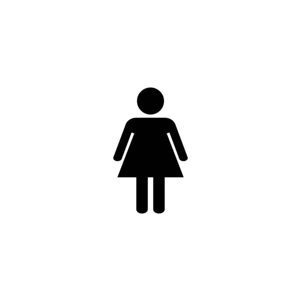 Vrouwelijke Pictogram Vector Illustratie Vrouw Teken Symbool — Stockvector