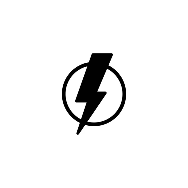 Lightning Icoon Vector Illustratie Elektrisch Bord Symbool Kracht Icoon Energieteken — Stockvector