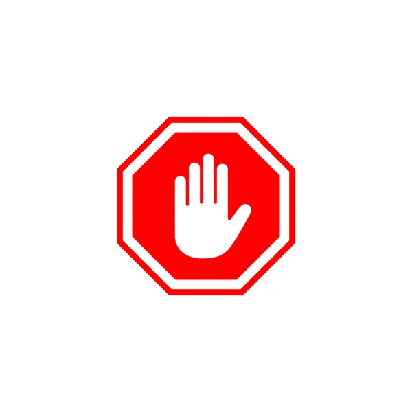 Stop Pictogram Vector Illustratie Stop Het Verkeersbord Handstopteken Symbool Stop — Stockvector