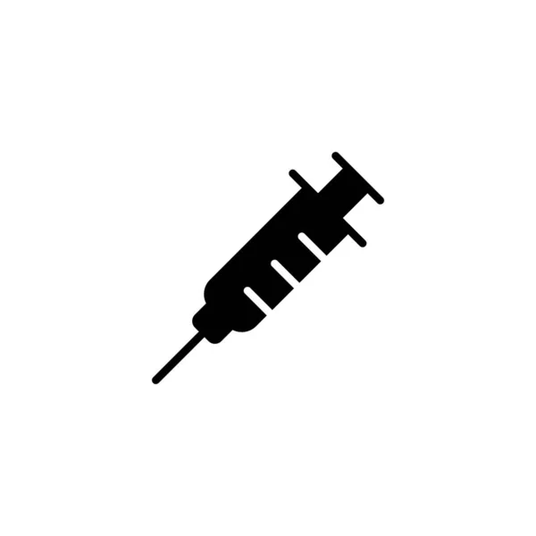 Icono Jeringa Ilustración Vectorial Signo Inyección Símbolo Icono Vacuna — Archivo Imágenes Vectoriales