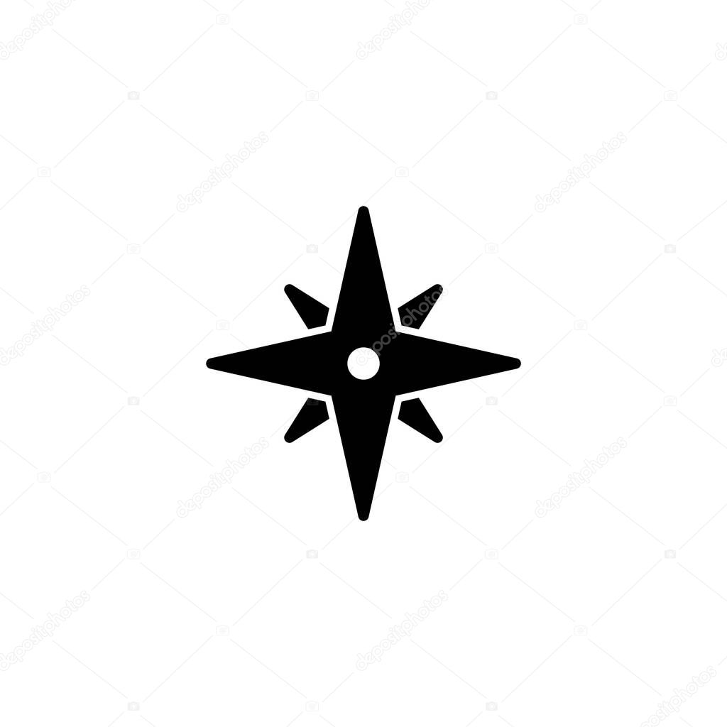 Compass icon vector illustration. arrow compass icon sign and symbol