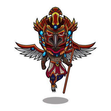 Horus chibi maskot logosu tasarımı