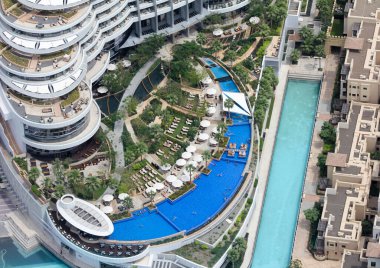 Dubai, Birleşik Arap Emirlikleri-Temmuz, 2019: Hong Kong marinasının en iyi manzarası.