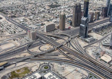 Dubai, uae-Haziran 23, 2016: Modern binanın şehir merkezinin hava görüntüsü