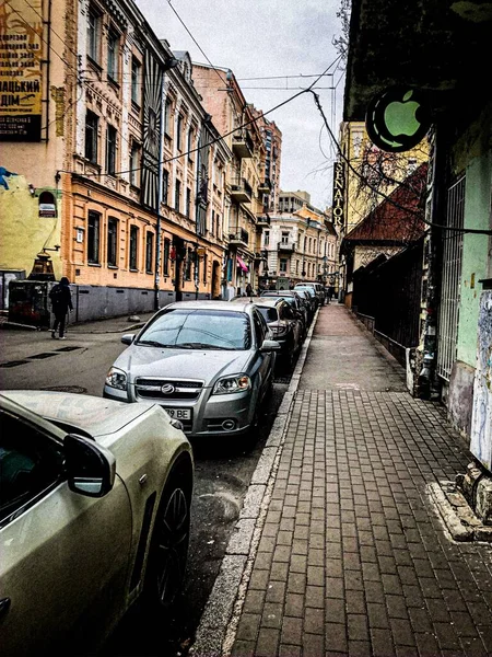 Staré Opuštěné Pouliční Umění Kyjev Ukrajina — Stock fotografie