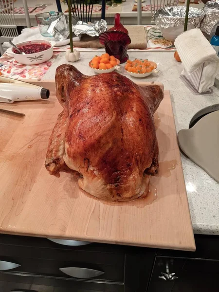 Thanksgiving Turkey Made Mom — Stock Photo, Image