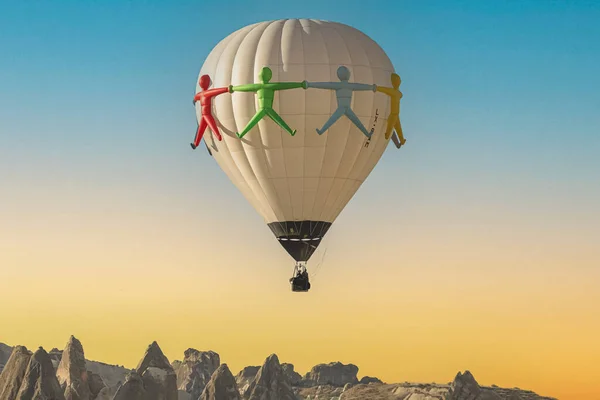 Hőlégballon Repül Égen — Stock Fotó