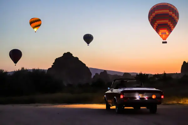 Heißluftballon Morgen — Stockfoto