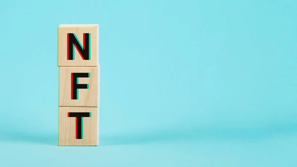 Μη ανταλλάξιμο σύμβολο NFT. NFT Μη-Fundible Token - ένα blockchain Φωτογραφία Αρχείου