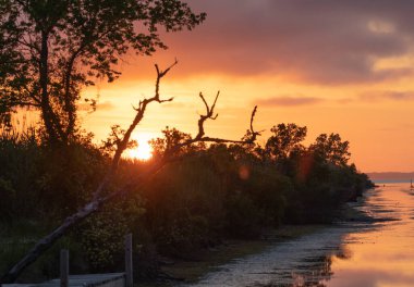 Sıcak bir yaz gününde gün batımı