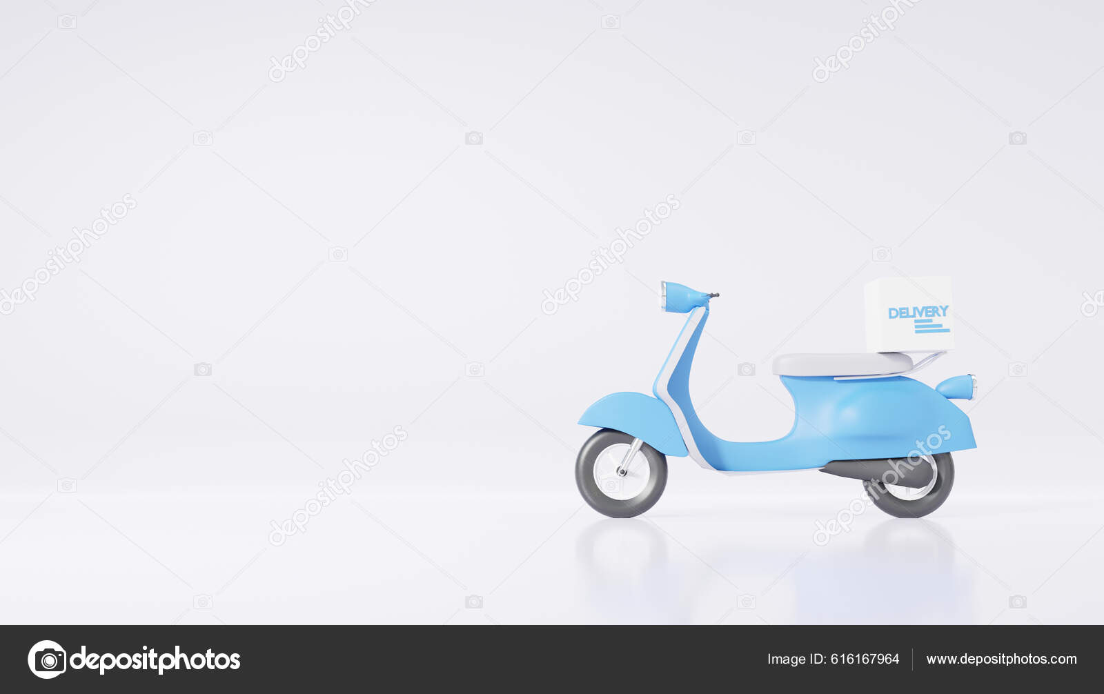 Delivery Motorcycle Scooter Home Office Shipping Concept Service