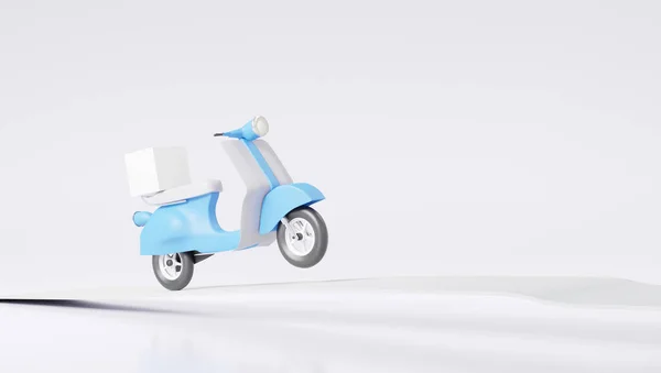 Entrega Moto Scooter Concepto Velocidad Rápida Model Road Home Envío —  Fotos de Stock