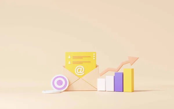 Document Communication Numérique Optimisation Web Growth Analytics Email Marketing Concept — Photo