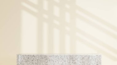 3 boyutlu mermer işlemeli, geometrik şekilli arkaplan, bir katta kaide, platform ürün sunumu için eğri çember, stand, promosyon