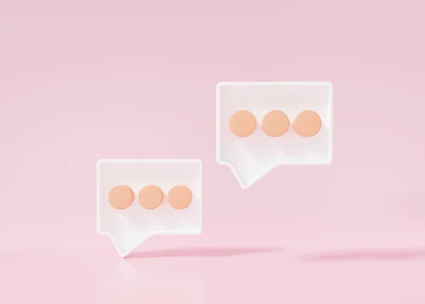 Bubble Chat Comentário Conceito Online Mídia Social Com Mostrar Sms — Fotografia de Stock