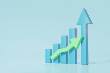 3D iş istatistikleri finans grafiği analizleri optimizasyon geliştirme yatırımı. Hedef büyüme gelecekteki başlangıç konsepti. 3d resimleme