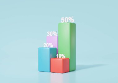 Grafik yüzde oranı simgesi minimal stil veri analizi optimizasyon büyüme istatistikleri iş geliştirme kavramına yatırım yapmak için hisse senedi piyasasını finanse ediyor. 3 Boyutlu resimleme