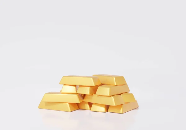 Make Gold Bar Stacks Befektetési Eszköz Csere Kereső Pénzügy Megtakarítás — Stock Fotó
