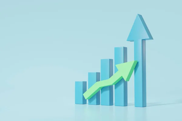 Statystyki Biznesowe Finanse Wykres Wykres Analityka Optymalizacja Inwestycji Rozwojowych Wzrost — Zdjęcie stockowe