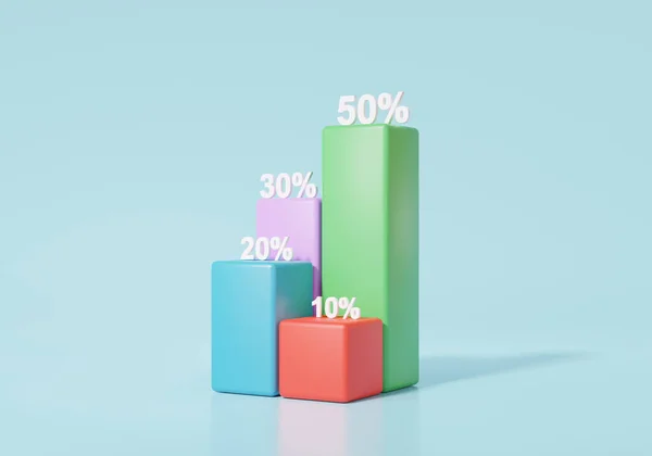 Graph Percentage Proportion Icon Minimal Style Data Analytics Optimization Growth — Stock Photo, Image