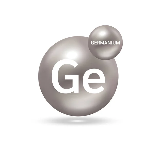 게르마늄 분자는은 모델로 삼는다 생태학 생화학의 개념입니다 배경에 고립된 Vector — 스톡 벡터