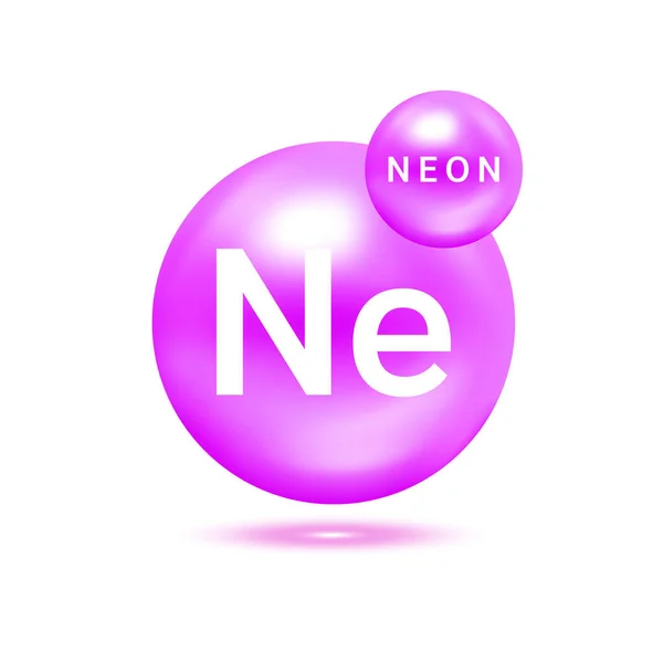 Neon Molecuul Modelleert Purol Ecologie Biochemie Concept Geïsoleerde Bollen Witte — Stockvector