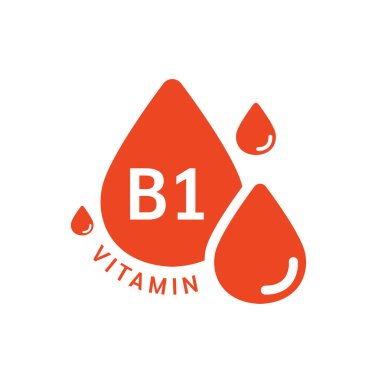 B1 vitamini portakalı basit bir çizgi halinde su damlası şeklinde. Beyaz arka planda izole edilmiş. Web uygulama mobil ve yazdırma ortamında kullanılacak tasarım. Tıbbi sembol konsepti. Vektör EPS10 illüstrasyonu.