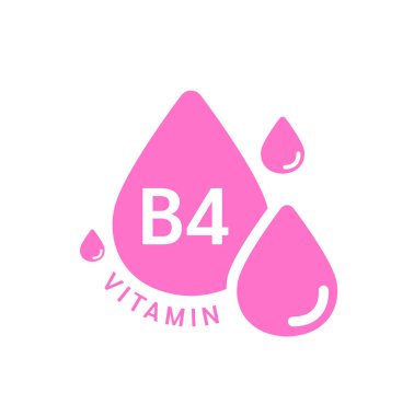 B4 vitamini simgesi pembe basit bir çizgi halinde su damlası şeklinde. Beyaz arka planda izole edilmiş. Web uygulama mobil ve yazdırma ortamında kullanılacak tasarım. Tıbbi sembol konsepti. Vektör EPS10 illüstrasyonu.