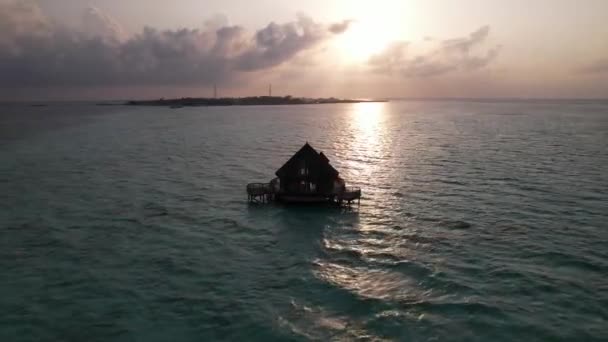 Орбітальна Муха Курорті Мальдів — стокове відео