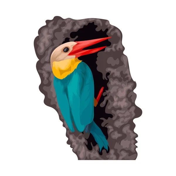 Ooievaarsijsvogel Vector — Stockvector