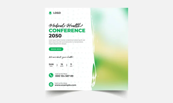 Sağlık hizmetleri sosyal medya paylaşım şablonu. Tıbbi promosyon web pankartı. Bir dizi sağlık merkezi sosyal medya şablonu. Web afişi reklamı. Tıbbi el ilanı sosyal medya şablon tasarımı, düzenlenebilir vektör dosyası