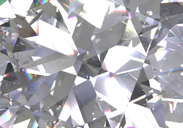 Kristalbrekingen achtergrond. 3d rendering textuur close-up — Stockfoto