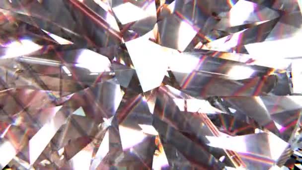 Crystalline Refracted Background Shimmers Sun Multi Colored Rays Light Animation — Video