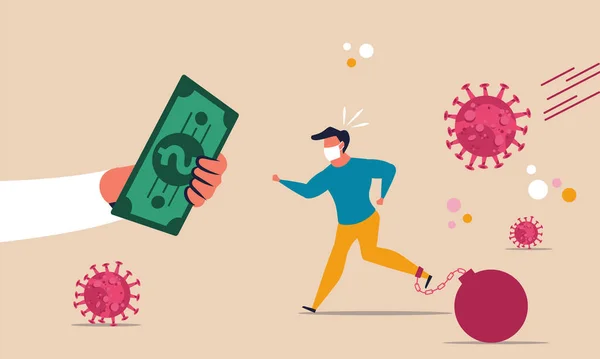 Peněžní Stimul Pomáhá Financovat Podnikání Coronavirus První Pomoc Ekonomie Federální — Stockový vektor
