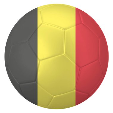 Belçika bayrağı renginde futbol ya da futbol topu