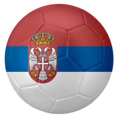 Sırbistan bayrağı renginde futbol ya da futbol topu