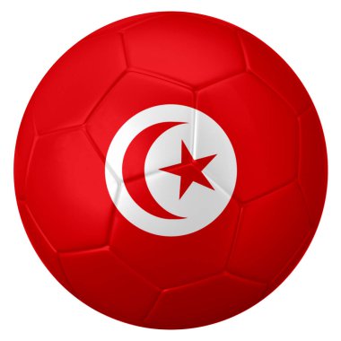 Tunus bayrağı renginde futbol ya da futbol topu