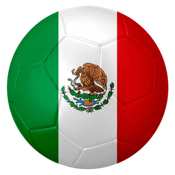 Una Pelota Fútbol Fútbol Los Colores Bandera México — Foto de Stock