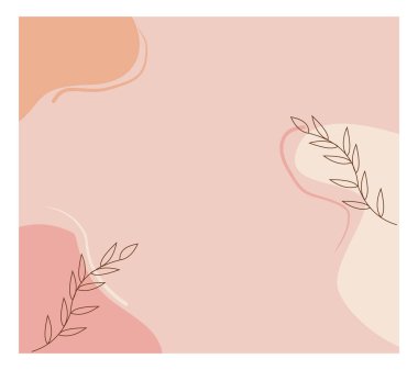 Sosyal medya ve afişler için organik arka plan vektör tasarımı. Metin için kopyalama alanı olan vektör düzeni.