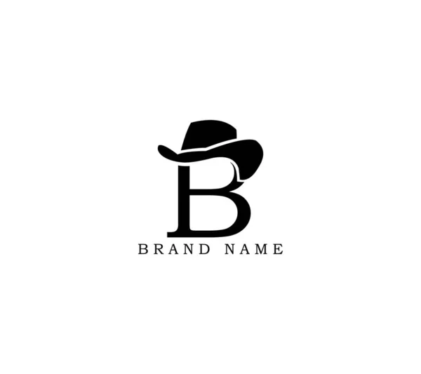 Letter Gentlemen Hat Logo Design Vector Icon Graphic Emblem Illustration — Stock Vector