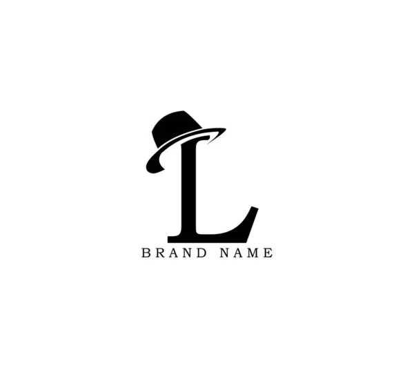 List Panowie Hat Logo Design Wektor Ikona Ilustracja Graficzna Godło — Wektor stockowy
