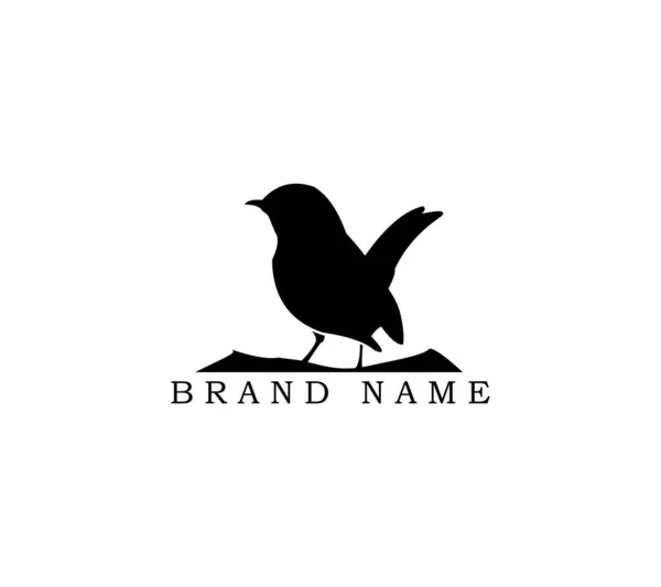 Aves Logo Plantilla Nombre Empresa — Vector de stock