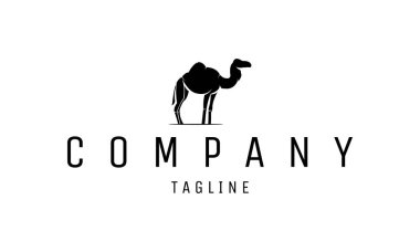 Camel logo tasarımının yaratıcı basit vektörü